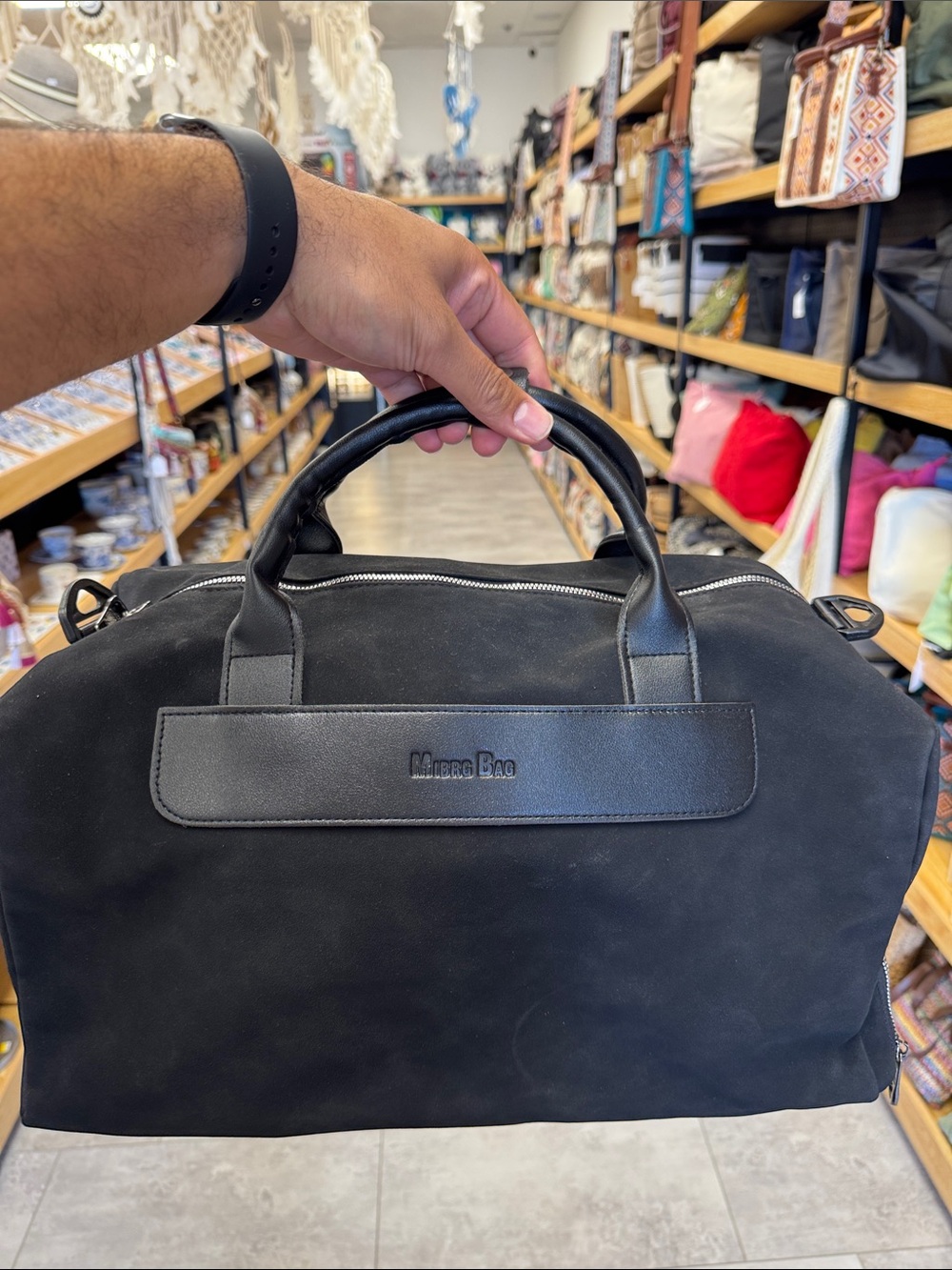 Black Men's Travel Duffel Bag